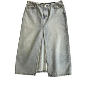 All Saints- Honor Frayed Denim Maxi Skirt - Size 10 - NWT
